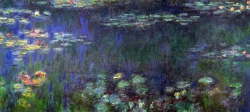  left Painting - Green Reflection left half Claude Monet Impressionism Flowers